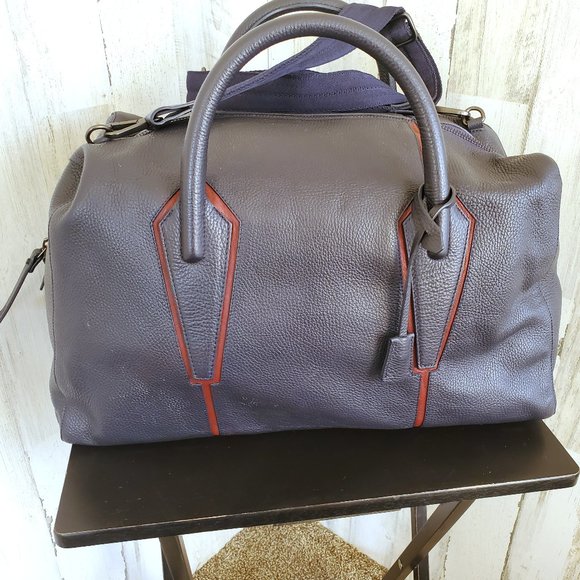 AQUATALIA NOMAD LEATHER DUFFEL TRAVEL BAG *UNISEX* RARE COLOR SOLD OUT ON SITE - Picture 5 of 12